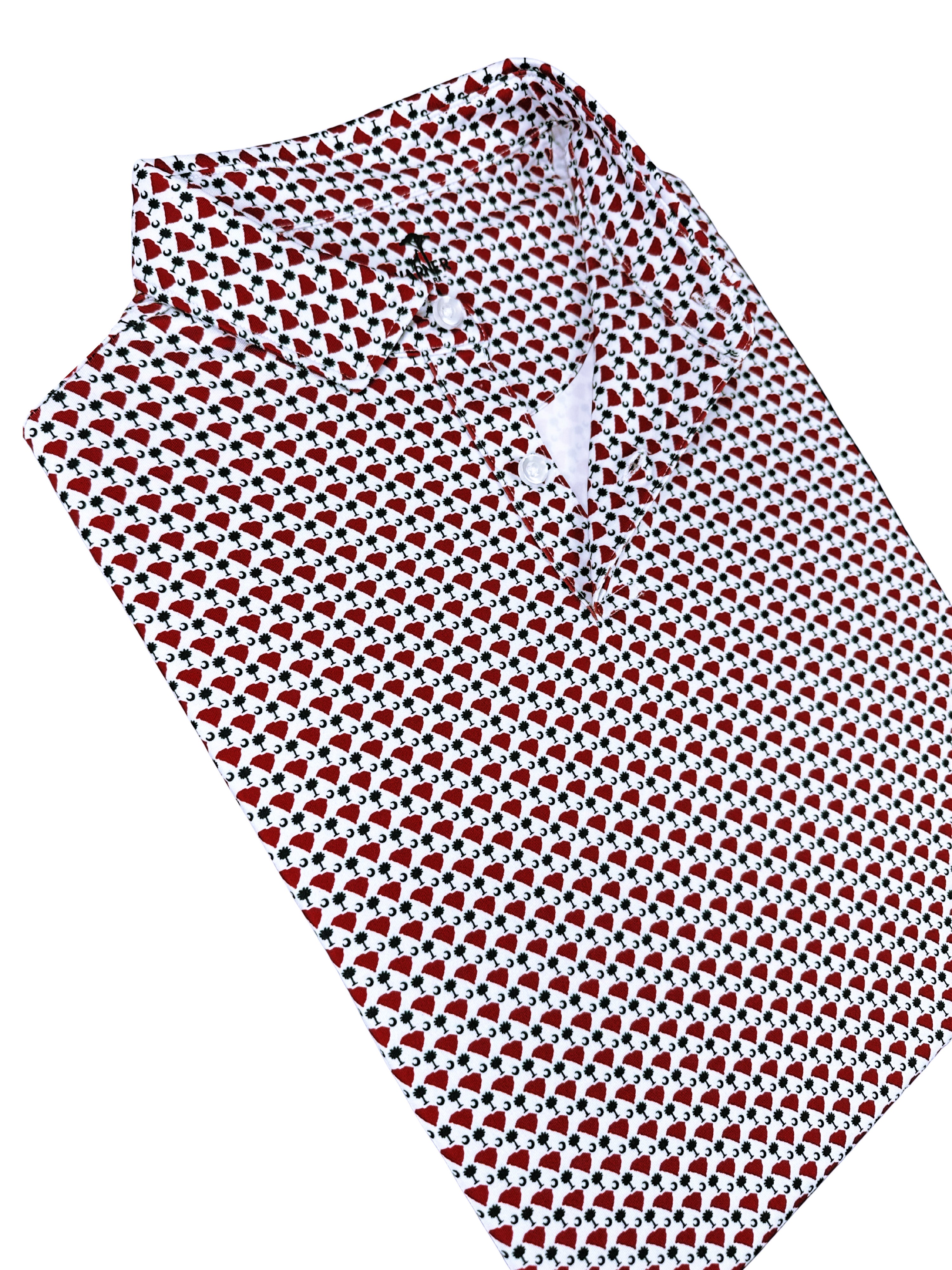 South Carolina Palmetto Garnet Print Polo